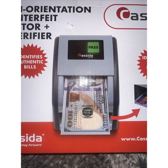 Cassida Omni-ID 2-in-1 Currency Counterfeit Detector with UV Identification - Picture 2 of 2